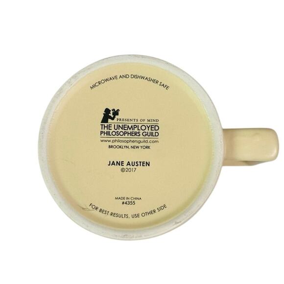 Jane Austen Ceramic 2017 Unemployed Philosophers Guild 12 Oz Coffee Mug - Picture 7 of 11